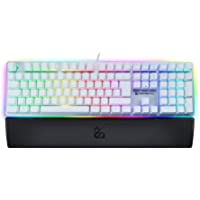 Newskill Suiko Ivory Switch Red - Teclado Mecánico Gaming con Reposamuñecas Incluido (Teclas con grabación macro- 11…